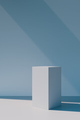 Fototapeta premium Blank product podium, stand. Copy space for cosmetic Product and Package Presentation. Abstract background Scene. 3d rendering
