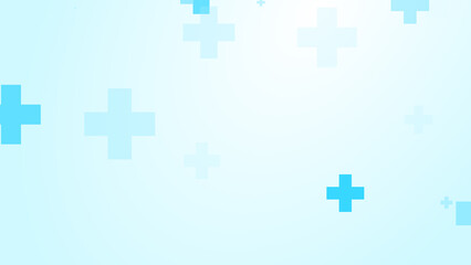 Medical white blue cross pattern background.