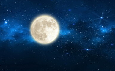blue night starry sky  moon moonlight nebula darknature landscape weather forecast cosmic background 