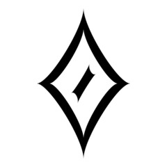 Stained Glass Rhombic Flat Icon Isolated On White Background