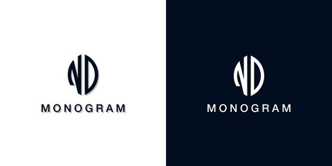 Leaf style initial letter ND monogram logo.