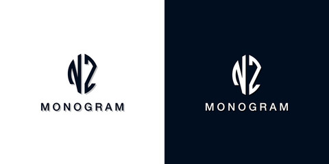 Leaf style initial letter NZ monogram logo.