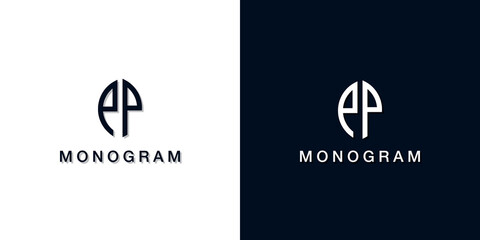 Leaf style initial letter PP monogram logo.
