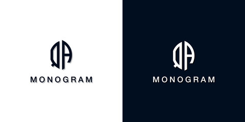 Leaf style initial letter QA monogram logo.