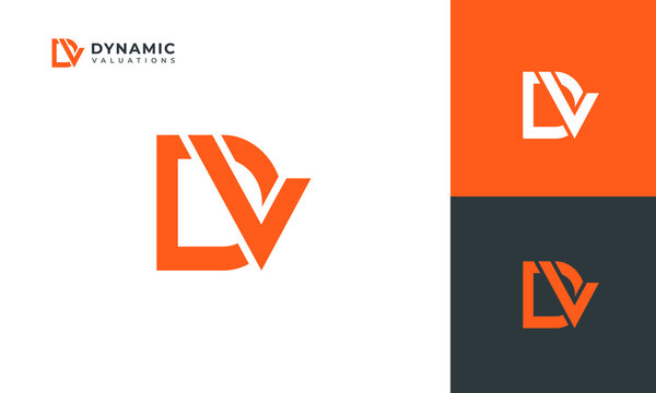 DV letter modern logo design