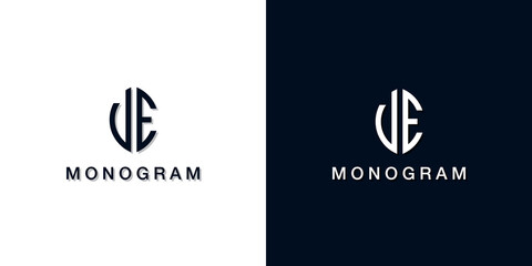 Leaf style initial letter VE monogram logo.
