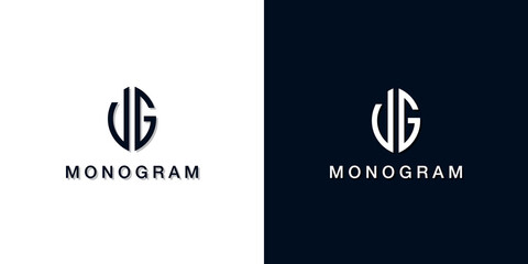Leaf style initial letter VG monogram logo.