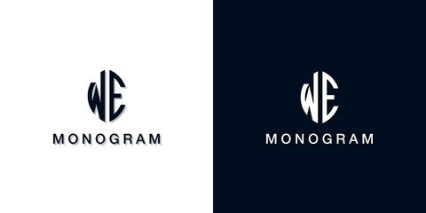 Leaf style initial letter WE monogram logo.