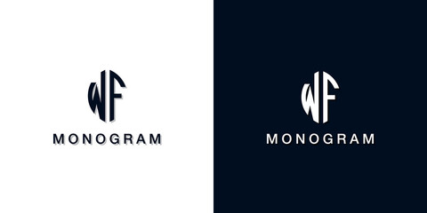 Leaf style initial letter WF monogram logo.