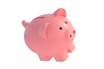 Piggy bank isolated on white background. 3d render