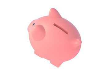 Piggy bank isolated on white background. 3d render