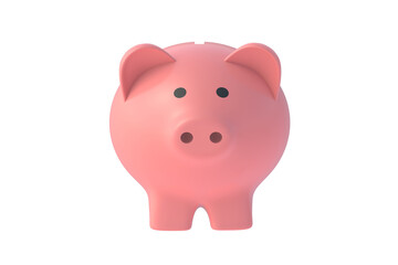 Piggy bank isolated on white background. 3d render