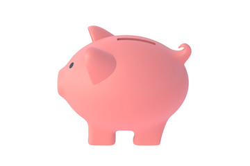 Piggy bank isolated on white background. 3d render