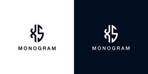 Leaf style initial letter XS monogram logo.