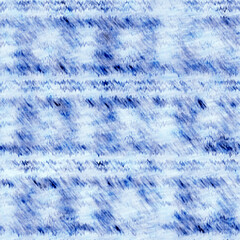  Indigo blue mottled grunge wash linnen print pattern. Vintage nantucket distress fabric textiled effect background in nautical maritime style. Masculine tie dyed worn home deco fashion batik design