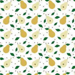 pears on a white background, pattern