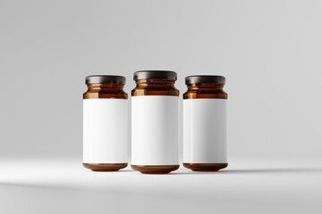 Amber Glass Bottle or Jar