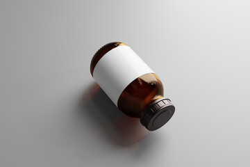 Amber Glass Bottle or Jar