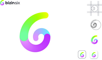 B and 6 Letter modern logo Design