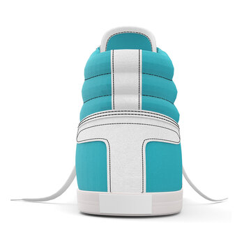 This Back View Realistic Sneakers Shoes Mockup In Tanager Turquoise Color Is A Ready Made Mockup To Make Your Design Process Faster.