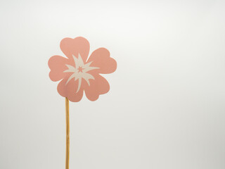 photo booth accessories, a pink four-leaf clover