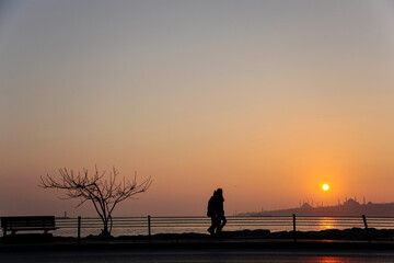 Maidens Tower in the Sunset Uskudar Istanbul Turkey