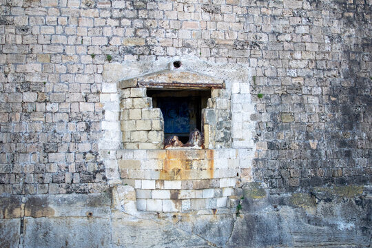 old window in wall