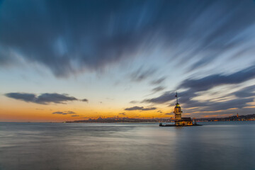 Sunset Time in the Bosphorus, Uskudar Istanbul Turkey