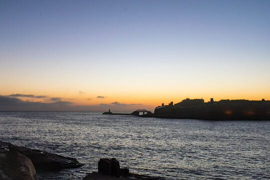 sunset over the sea