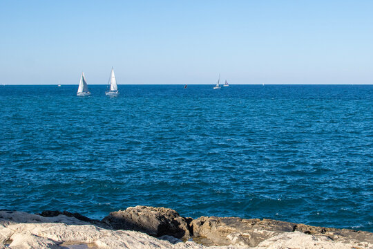 yacht in the sea