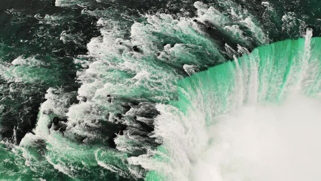 Over Niagara Falls Waterfall New York Canada Border