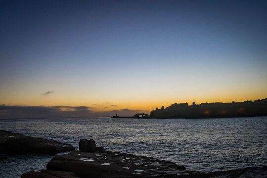 sunset over the sea