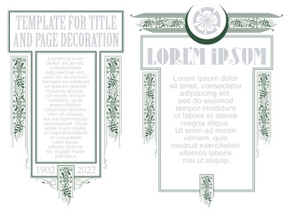 Vector template flyer, invitations or greeting cards.