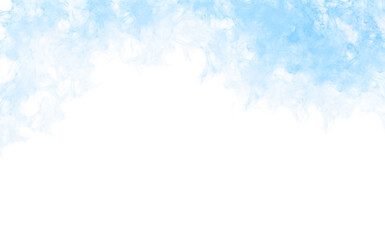 watercolor background with streaks. Blue paint on a white background