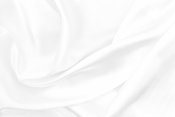Plakat White fabric texture background. Smooth elegant white silk texture