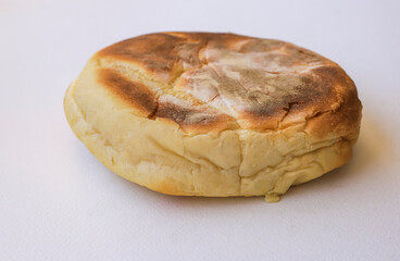 Pita bread isolated on white background.