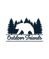 Outdoor friends adventure outdoor tshirt design