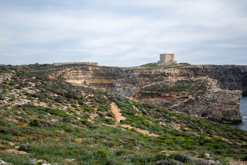 Fototapeta premium ruins of the castle in the mountains