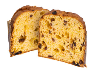 italian panettone cupcake isolated