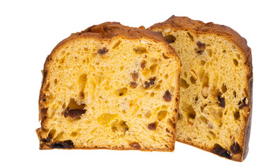 italian panettone cupcake isolated