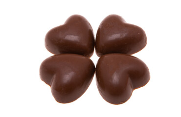 chocolate candies isolated