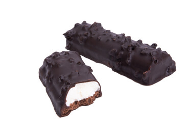 milk bar in chocolate isolated