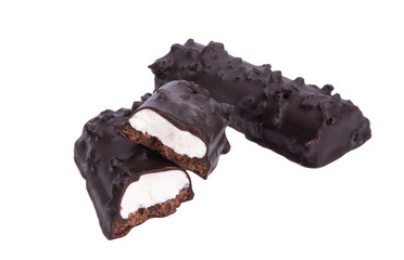 milk bar in chocolate isolated