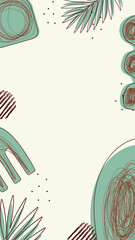 Trendy abstract square art templates with floral and geometric elements. Suitable for social media posts, mobile apps, banners design and web or internet ads. Illustration fashion backgrounds.