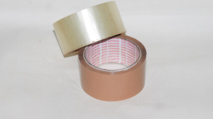 Transparent adhesive scotch tape rolls for packing