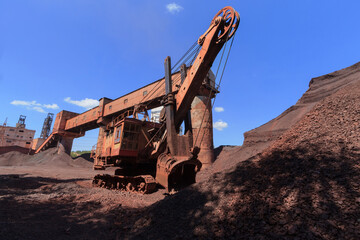 Extraction of iron ore in quarry  Southern Mining Processing Plant.