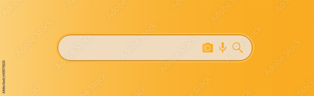 Canvas Prints search bar. search internet box, website ui bars with shadows and blank online search engine with ve