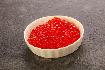 Luxury delicous red salmon caviar