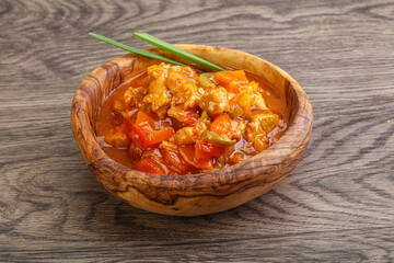 Meat goulash with vegetables