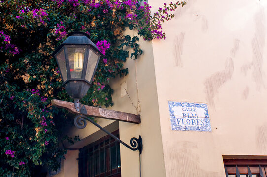 Street in Colonia del Sacramento, Uruguay, recognized by Unesco as a World Heritage Site.